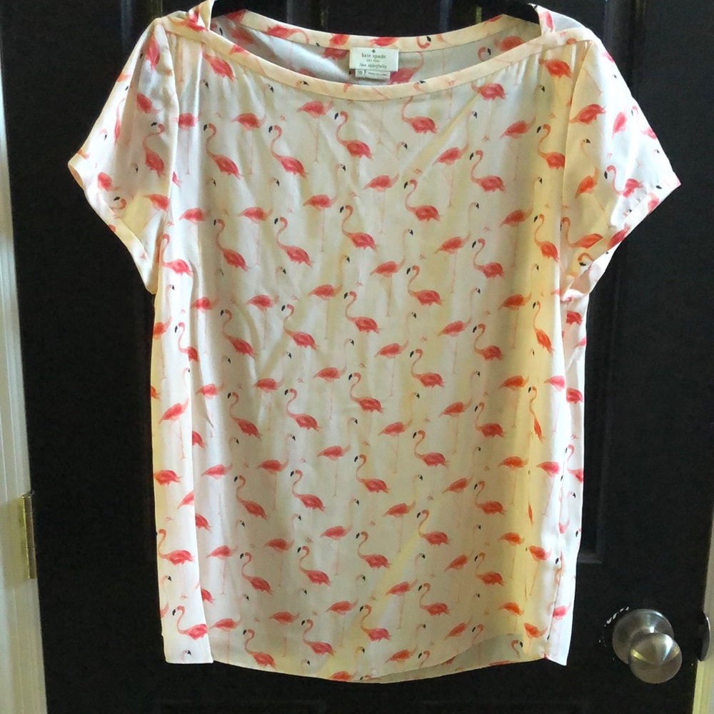 EUC Kate Spade Flamingo Blouse